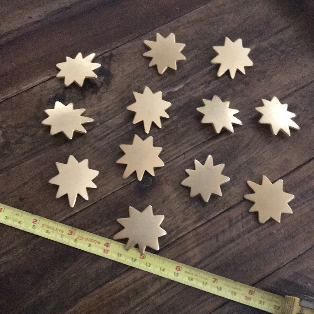 Set of 12 star shaped buttons